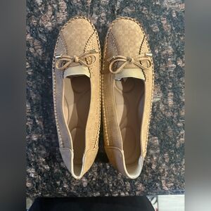 Tan Suede And Leather Loafers